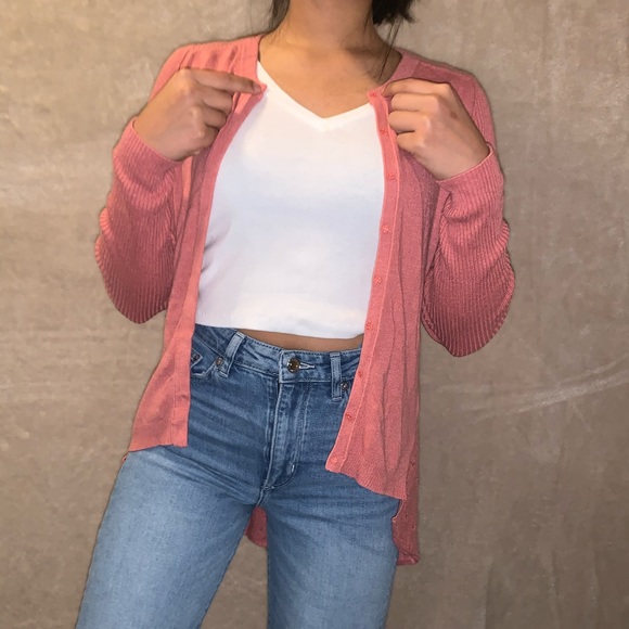 Dirty pink cardigan - Picture 2 of 4